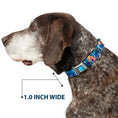 Load image into Gallery viewer, FROZEN Logo Full Color Blues Seatbelt Buckle Collar - Frozen Elsa the Snow Queen Poses/Snowflakes
