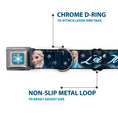 Load image into Gallery viewer, Frozen Snowflake Full Color Blue White Seatbelt Buckle Collar - Elsa the Snow Queen Poses/Snowflakes LET IT GO Blues/White

