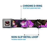 Cheshire Cat Eyes Smile Full Color Seatbelt Buckle Collar - Cheshire Cat Tree Poses