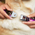 Load image into Gallery viewer, Cheshire Cat Eyes Smile Full Color Seatbelt Buckle Collar - Cheshire Cat Tree Poses
