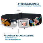 Mad Hatter Face Full Color Seatbelt Buckle Collar - Mad Hatter's Tea Party Poses