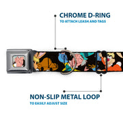 Mad Hatter Face Full Color Seatbelt Buckle Collar - Mad Hatter's Tea Party Poses