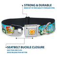Load image into Gallery viewer, Frozen Sun Full Color Blue/Yellows Seatbelt Buckle Collar - Olaf Summertime Snapshots
