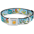 Load image into Gallery viewer, Frozen Sun Full Color Blue/Yellows Seatbelt Buckle Collar - Olaf Summertime Snapshots

