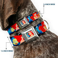 Load image into Gallery viewer, Ariel Daydreaming Full Color Blues Seatbelt Buckle Collar - The Little Mermaid Under the Sea Scenes
