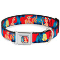 Load image into Gallery viewer, Ariel Daydreaming Full Color Blues Seatbelt Buckle Collar - The Little Mermaid Under the Sea Scenes
