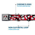 Load image into Gallery viewer, Mickey Mouse Face2 CLOSE-UP Full Color Red Black White Seatbelt Buckle Collar - Mickey Mouse Poses Scattered Red/Black/White
