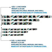 Glowing Tinker Bell Pose Full Color Seatbelt Buckle Collar - Glowing Tinker Bell Poses/Butterflies & Flowers Black/Multi Neon