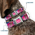 Load image into Gallery viewer, Transparent Cheshire Cat Face Full Color Seatbelt Buckle Collar - Transparent Cheshire Cat Poses WE'RE ALL MAD HERE
