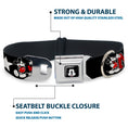 Load image into Gallery viewer, Mickey Mouse Face Full Color Black Seatbelt Buckle Collar - Classic Mickey Mouse 1928 Collage Black/White/Red

