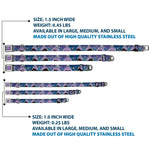 URSULA Full Color Purple-Fade/White Seatbelt Buckle Collar - Ursula 4-Poses/Shells/Ivy/Bubbles Purples/Blues