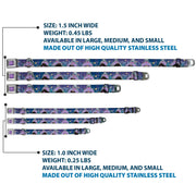 URSULA Full Color Purple-Fade/White Seatbelt Buckle Collar - Ursula 4-Poses/Shells/Ivy/Bubbles Purples/Blues