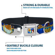 Beast & Belle Ball Scene Glow Full Color Seatbelt Buckle Collar - Beast & Belle Ball Scene Poses