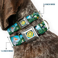 Load image into Gallery viewer, Frozen Sun2 Royal Full Color Blue/Yellows Seatbelt Buckle Collar - Olaf Garden Scenes
