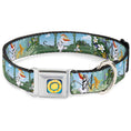 Load image into Gallery viewer, Frozen Sun2 Royal Full Color Blue/Yellows Seatbelt Buckle Collar - Olaf Garden Scenes
