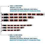 Dog Collar DYFV-Frozen Tulip Full Color Black/Pink/Red/Orange - ANNA Poses/Anna Monogram Heart Cameo Pinks/Yellow - WIDE-Medium