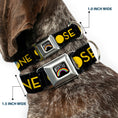 Load image into Gallery viewer, INSIDE OUT Rainbow Full Color Black/White/Multi Color Seatbelt Buckle Collar - Joy Poses/Rain ONE OF THOSE DAYS Black/Gray/Blues/Yellow
