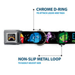 INSIDE OUT Rainbow Full Color Black/White/Multi Color Seatbelt Buckle Collar - INSIDE OUT/Emotion Expressions/EVERY DAY IS FULL OF EMOTIONS