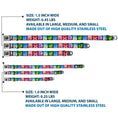 Load image into Gallery viewer, INSIDE OUT Rainbow Full Color Black White Multi Color Seatbelt Buckle Collar - Inside Out 6-Character Esxpression Blocks Purple/Multi Color
