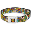 Load image into Gallery viewer, WE Wilderness Explorers Badge Full Color Black Seatbelt Buckle Collar - Stacked Wilderness Explorers Badges
