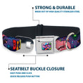 Load image into Gallery viewer, Scattered Candy Full Color Purples Seatbelt Buckle Collar - BING BONG Poses/Candy Purples/Multi Color

