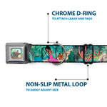 Mowgli Riding Baloo Full Color Seatbelt Buckle Collar - The Jungle Book Scenes
