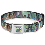Mowgli Riding Baloo Full Color Seatbelt Buckle Collar - The Jungle Book Scenes