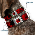 Load image into Gallery viewer, Snow White & Apple Full Color Reds/Black Seatbelt Buckle Collar - SNOW WHITE Poses/Apple Halftone Reds/Black
