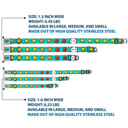 BAYMAX Hanko Full Color Turquoise Black Seatbelt Buckle Collar - Baymax/Mood Expressions/Baymax Scattered Turquoise