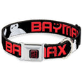 Load image into Gallery viewer, BAYMAX Hanko Full Color Black Red Seatbelt Buckle Collar - BAYMAX Poses Black/White/Red
