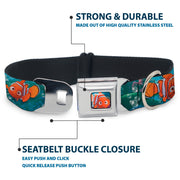 Nemo Smiling Full Color Seatbelt Buckle Collar - Nemo & Dory Poses
