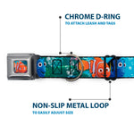 Nemo Smiling Full Color Seatbelt Buckle Collar - Nemo & Dory Poses