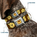 Load image into Gallery viewer, HUNNY Pot Full Color Black/Browns Seatbelt Buckle Collar - Winnie the Pooh Expressions/Honeycomb Black/Browns
