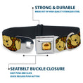 Load image into Gallery viewer, HUNNY Pot Full Color Black/Browns Seatbelt Buckle Collar - Winnie the Pooh Expressions/Honeycomb Black/Browns
