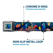 Dory Pose Full Color Seatbelt Buckle Collar - Dory Poses & Friends Under the Sea
