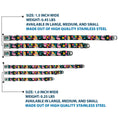 Load image into Gallery viewer, Alice in Wonderland DRINK ME Bottle Full Color Seatbelt Buckle Collar - Alice/Cheshire Cat/Flowers Poses Black/Multi Color
