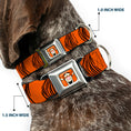Load image into Gallery viewer, Tigger Face CLOSE-UP Full Color Orange Seatbelt Buckle Collar - Tigger Stripes Orange/Black
