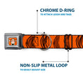 Load image into Gallery viewer, Tigger Face CLOSE-UP Full Color Orange Seatbelt Buckle Collar - Tigger Stripes Orange/Black

