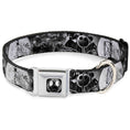 Load image into Gallery viewer, Jack Moon Oogie Boogie Face Full Color Black Grays Seatbelt Buckle Collar - Jack & Oogie Boogie Scenes Grays
