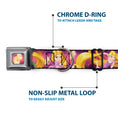 Load image into Gallery viewer, Tangled Lights Light Full Color Purple/Gold Seatbelt Buckle Collar - Rapunzel 4-Tangled Poses/Pascal/Lights Light Purples
