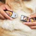 Load image into Gallery viewer, Tangled Lights Light Full Color Purple/Gold Seatbelt Buckle Collar - Rapunzel 4-Tangled Poses/Pascal/Lights Light Purples
