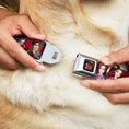 Load image into Gallery viewer, Descendants Apple Full Color Black/Red/Gold Seatbelt Buckle Collar - Descendants 11-Character Group Pose Reds/Gray
