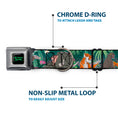 Load image into Gallery viewer, THE JUNGLE BOOK Full Color Black/Green Seatbelt Buckle Collar - The Jungle Book 8-Character Group Greens
