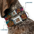 Load image into Gallery viewer, Beast Face CLOSE-UP Full Color Seatbelt Buckle Collar - Beast 4-Scenes/Roses

