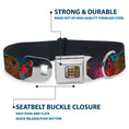 Load image into Gallery viewer, Beast Face CLOSE-UP Full Color Seatbelt Buckle Collar - Beast 4-Scenes/Roses
