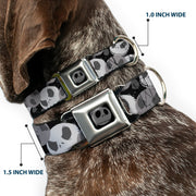 Jack Expression5 Black Silver Seatbelt Buckle Collar - Nightmare Before Christmas Jack Expression Stacked Black/Grays