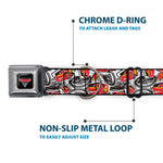 CARS 3 Emblem Full Color Black Silver Red Seatbelt Buckle Collar - Cars 3 Lightning McQueen/Storm Jackson Poses Scattered White