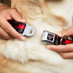CARS 3 Emblem Full Color Black Silver Red Seatbelt Buckle Collar - Cars 3 Cars Stripes/Stars Grays/Blues/Reds
