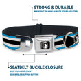 Load image into Gallery viewer, Alice Silhouette Cameo Pose Black White Seatbelt Buckle Collar - Alice in Wonderland Stripe/Bow Silhouette Blue/Black/White
