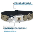 Load image into Gallery viewer, Jack Sparrow's Flag Skull Icon Gray Charcoal Seatbelt Buckle Collar - Jack Sparrow's Flag Icons Grays
